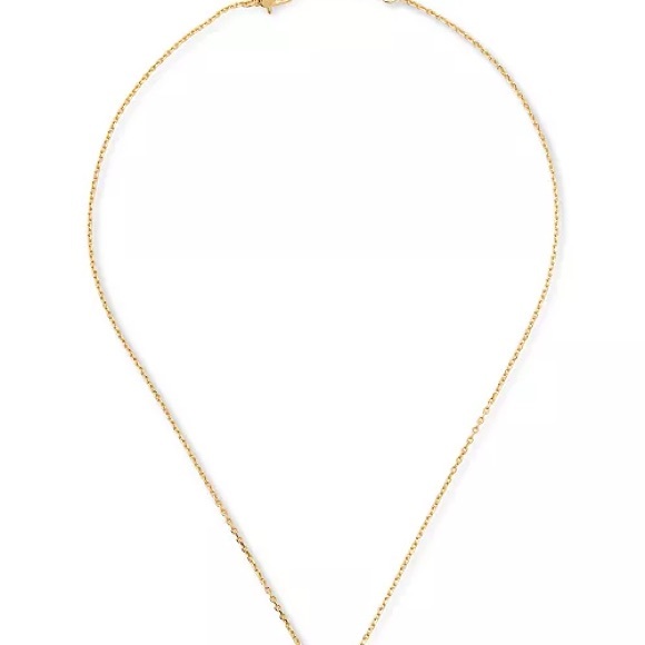 Kate Spade New York Gold-Tone Square Glitter Stone Mini Pendant Necklace 17" NWT - Picture 5 of 6